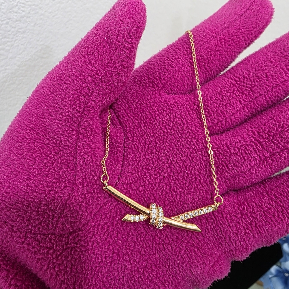 Gold Knot Necklace Fashion Inspired Jewelry